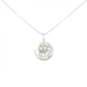 Tasaki 750 White Gold Mabe Pearl Diamond Necklace